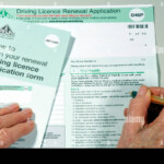 A DVLA British Driving Licence Renewal Application Form D46P Stock
